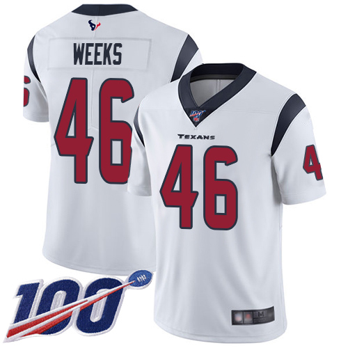 Houston Texans Limited White Men Jon Weeks Road Jersey NFL Football #46 100th Season Vapor Untouchable->houston texans->NFL Jersey